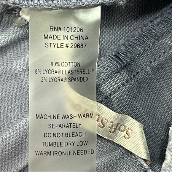 SOFT SURROUNDINGS Metro Leggings Jeggings Snaps M 12 Blue Gray - Picture 10 of 11